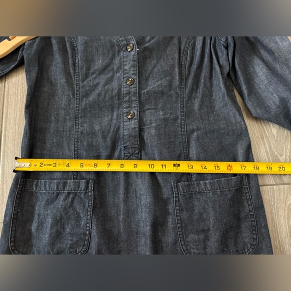 Boden|Denim chambray button down shirt dress with front pockets,long sleeve••• - Picture 9 of 13